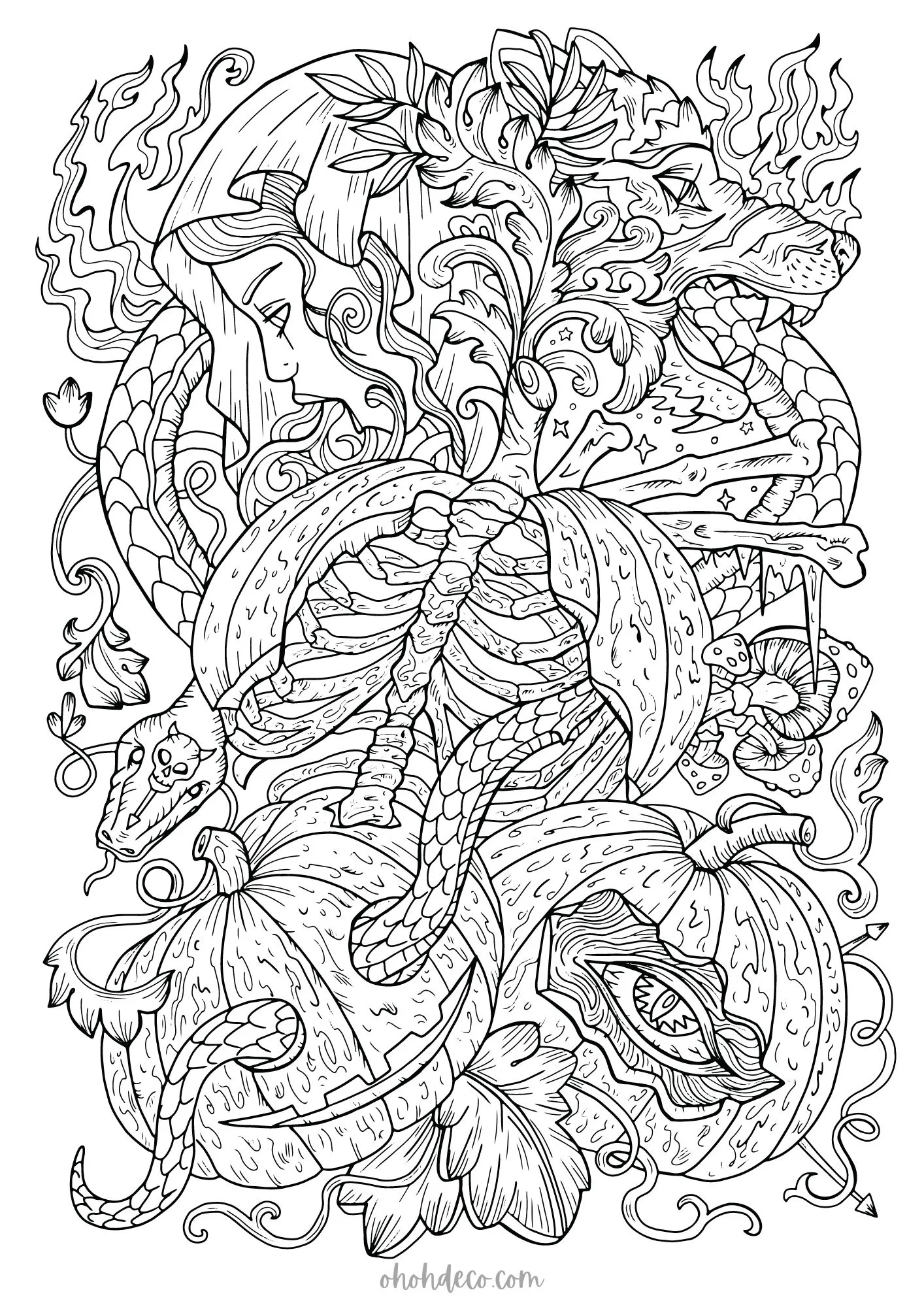 pumpkin adults coloring pages