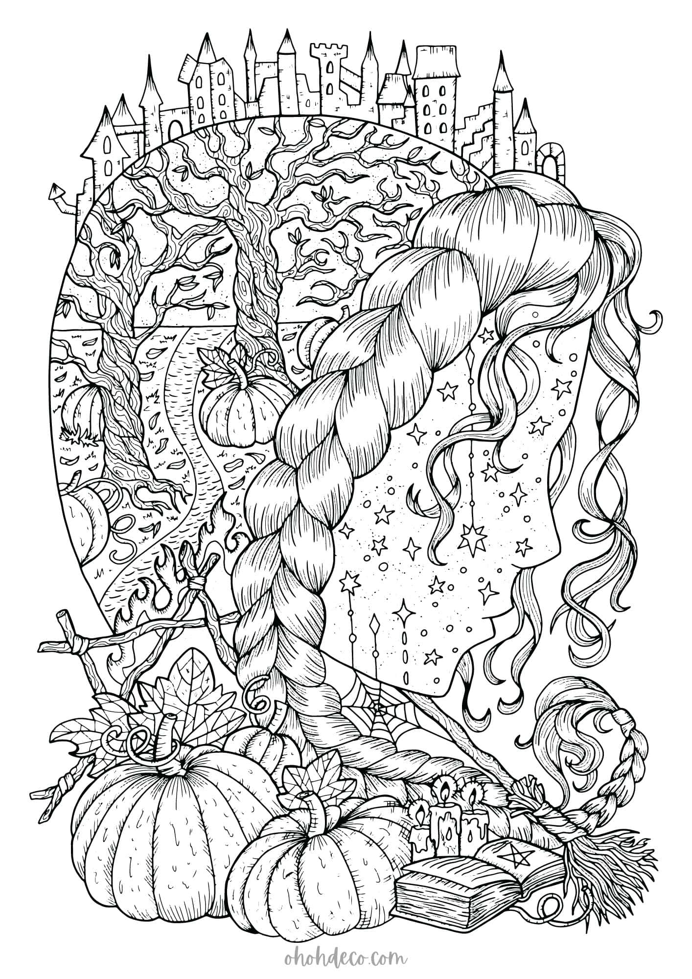 pumpkin adults coloring sheet