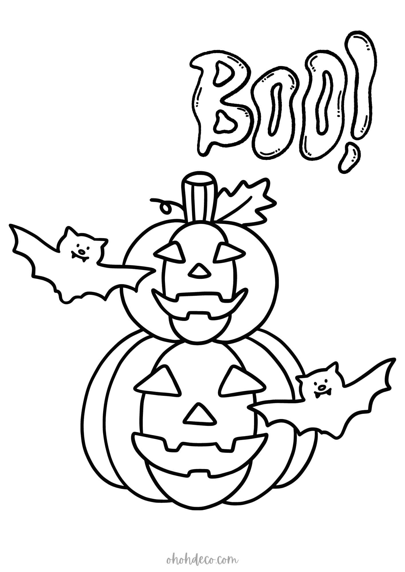 boo coloring pages