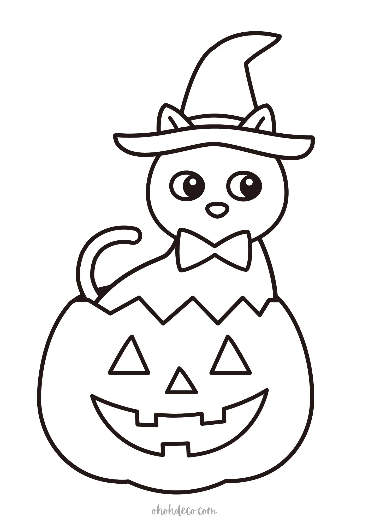 cat witch coloring pages 