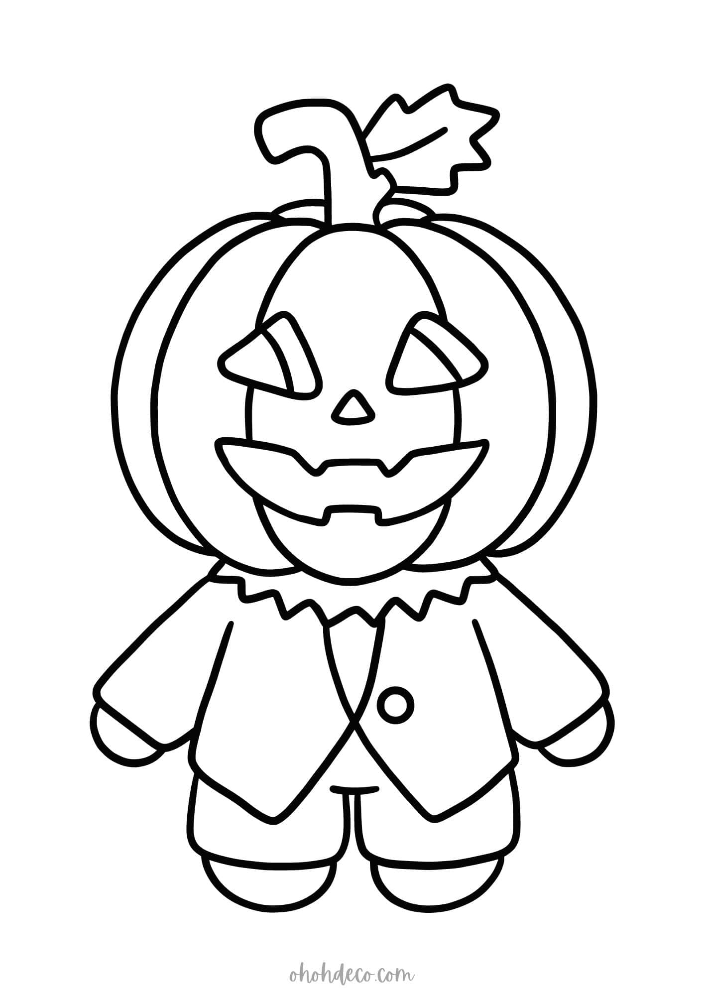 halloween doll  coloring pages 