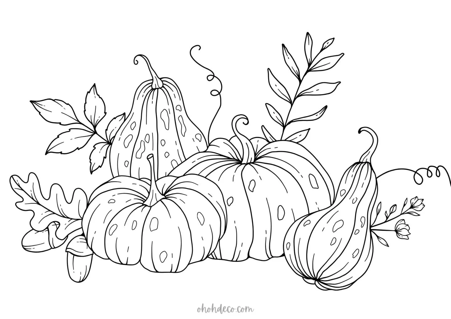 pumpkin coloring page free