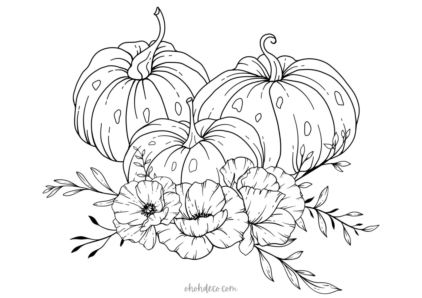 flower and pumpkin color sheet