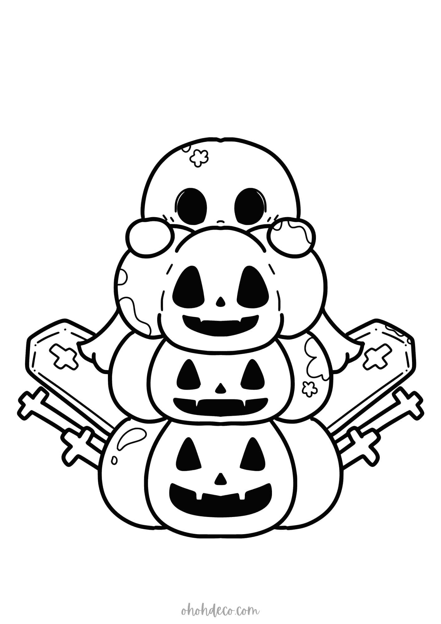 pumpkin skull coloring pages