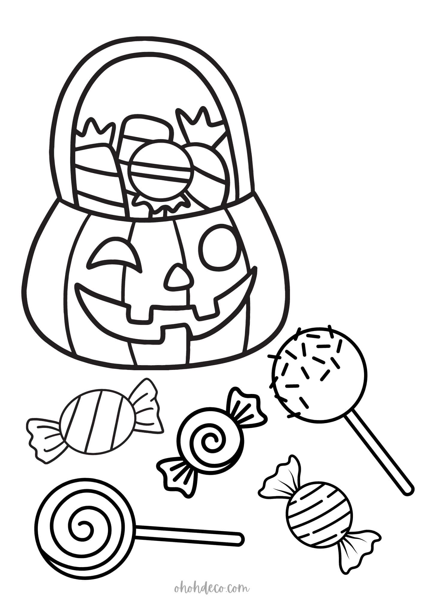 trick or threat coloring pages