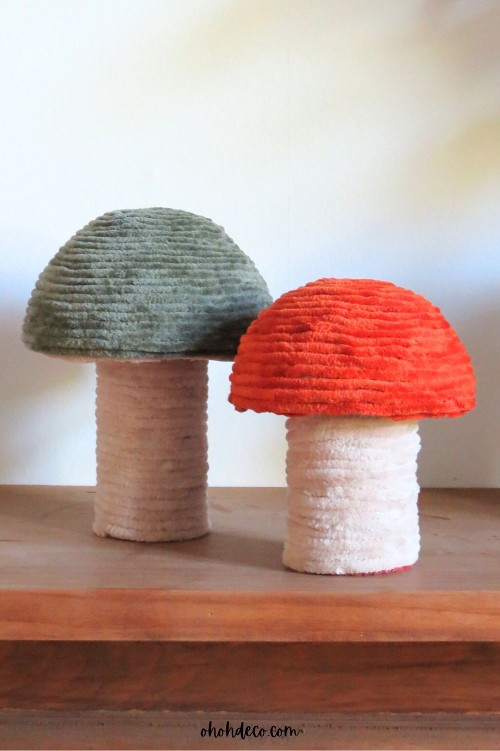 mushroom made with yarn