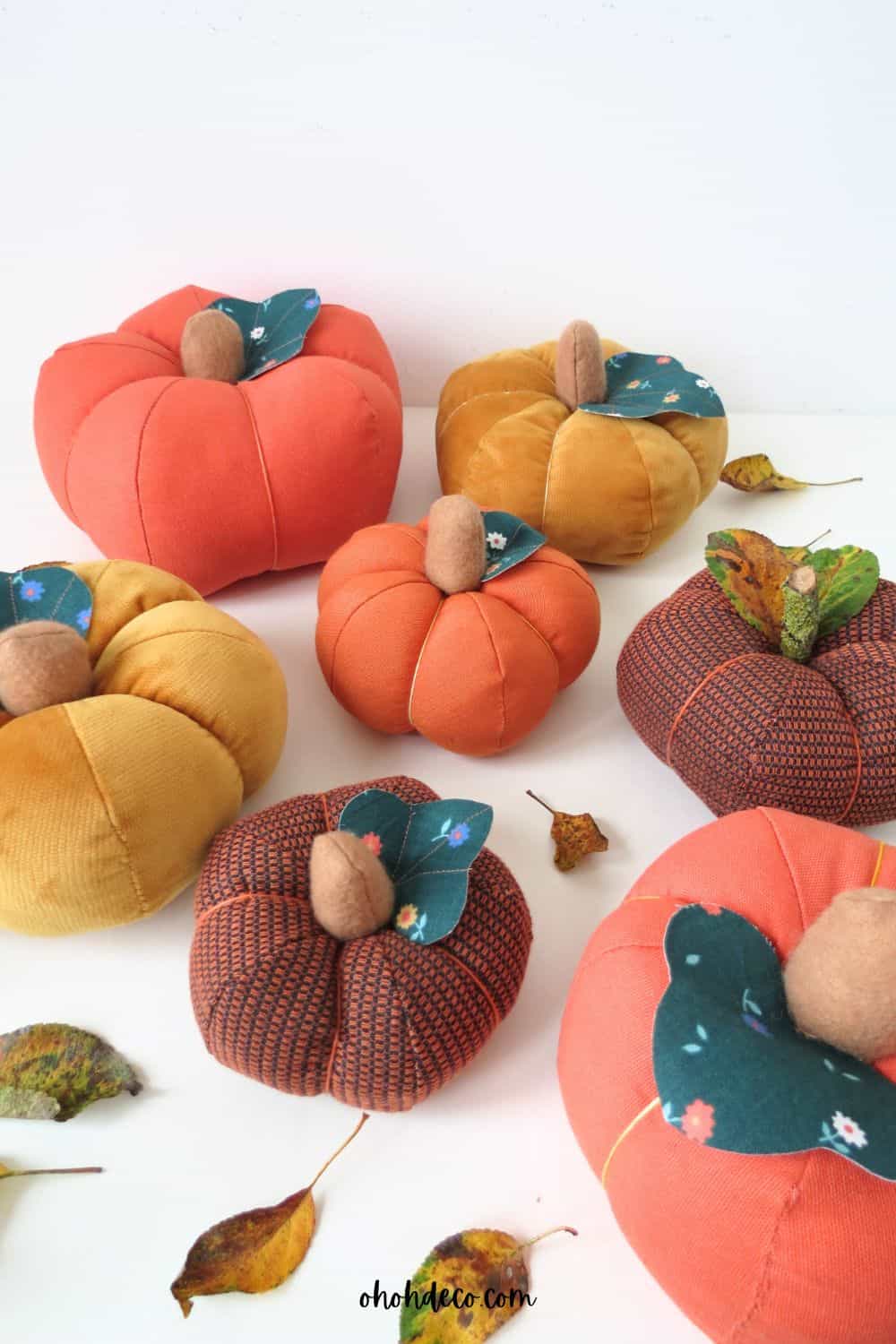 easy to sew fabric pumpkins