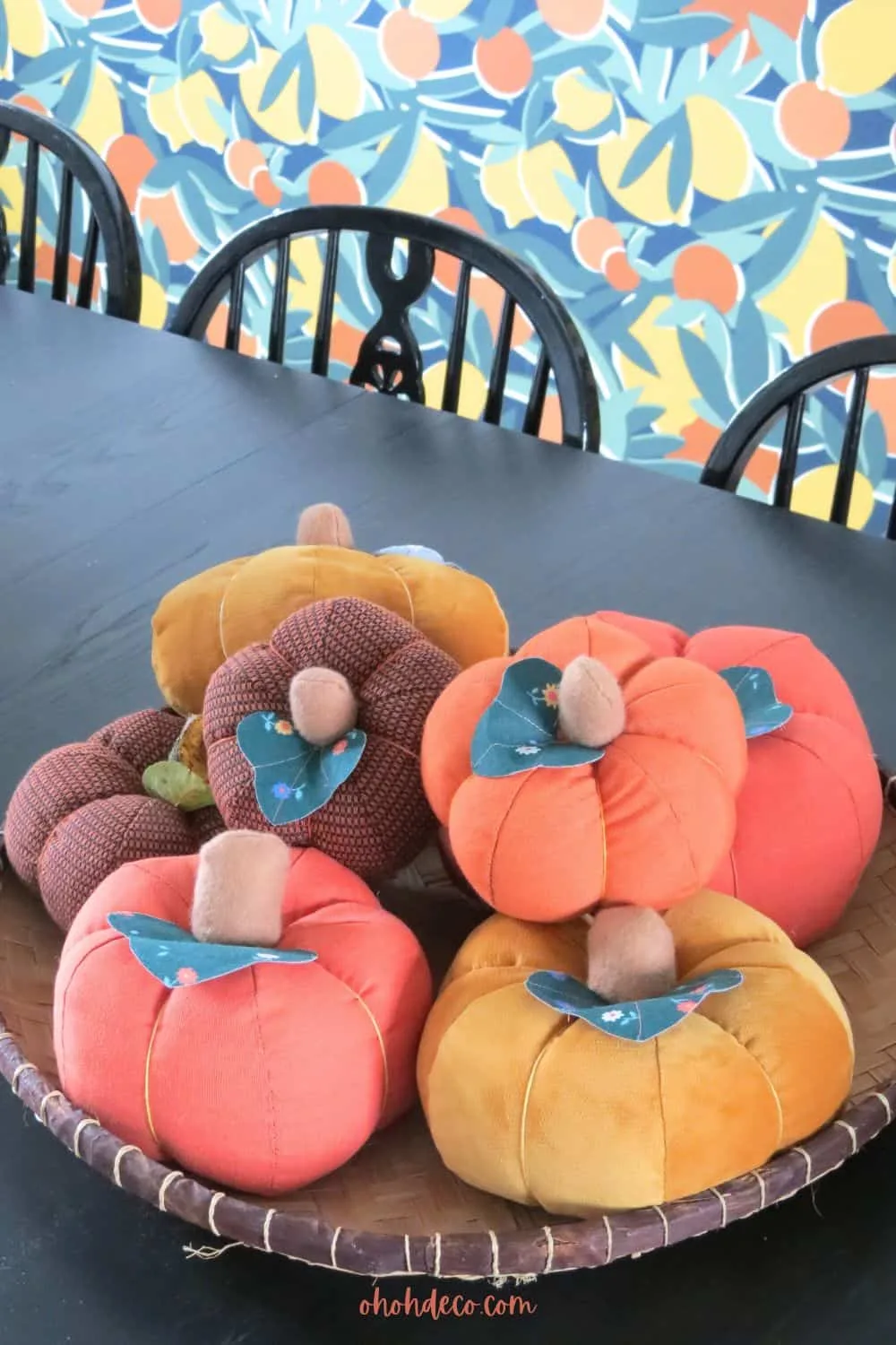 fabric pumpkin decoration