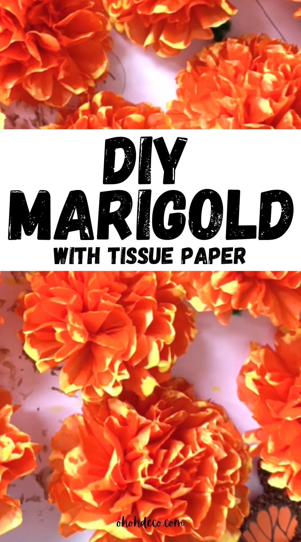 tissue paper marigolds