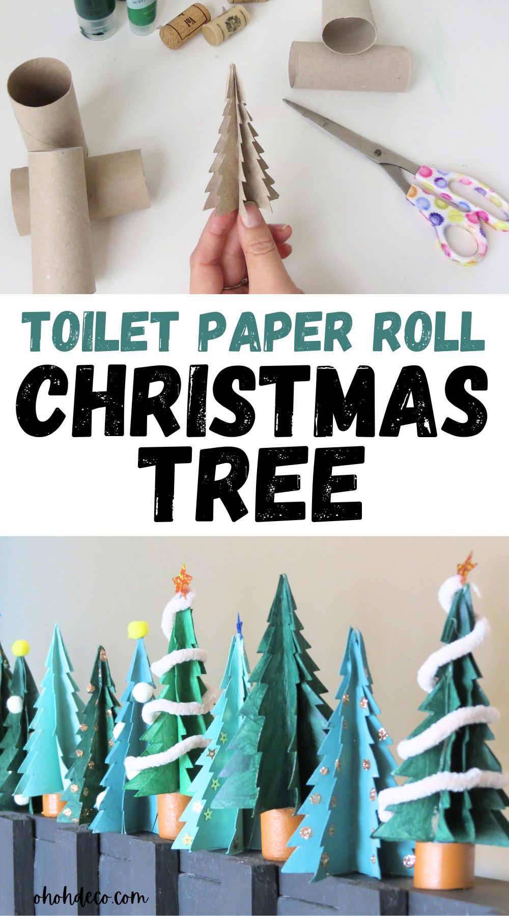 toilet paper roll christmas tree