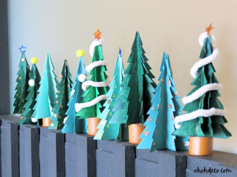 How to make Toilet Paper roll Christmas Tree