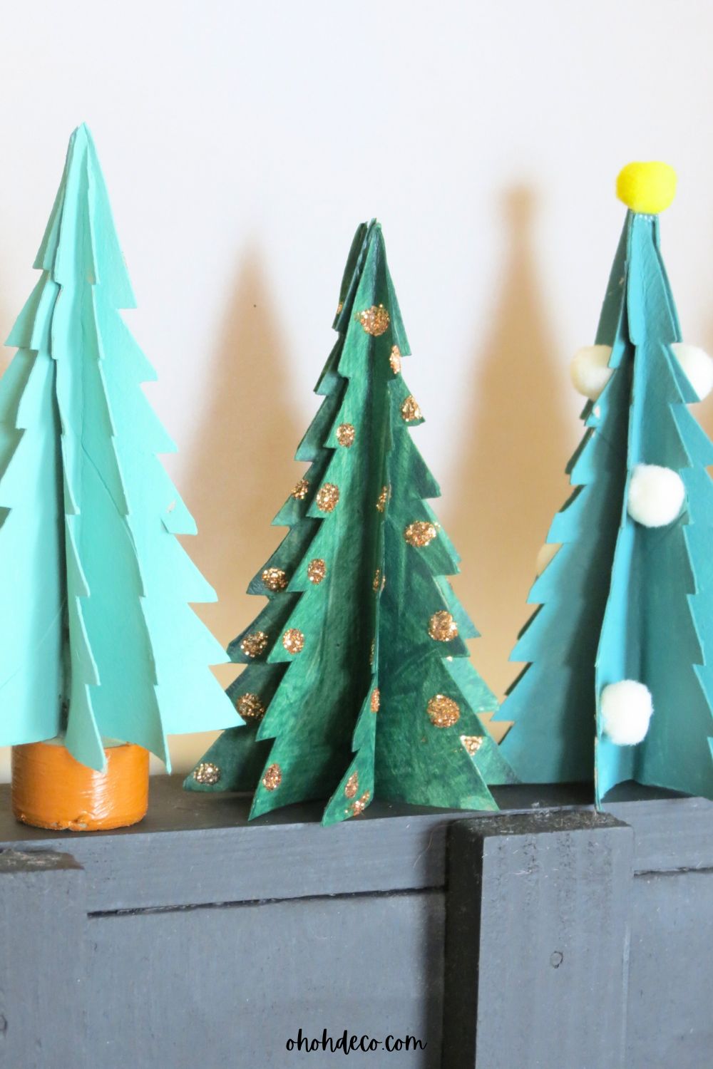 make toilet paper roll christmas tree