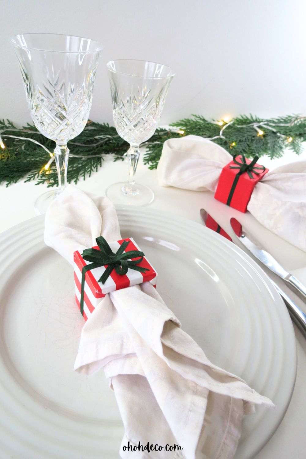 Diy christmas napkin rings