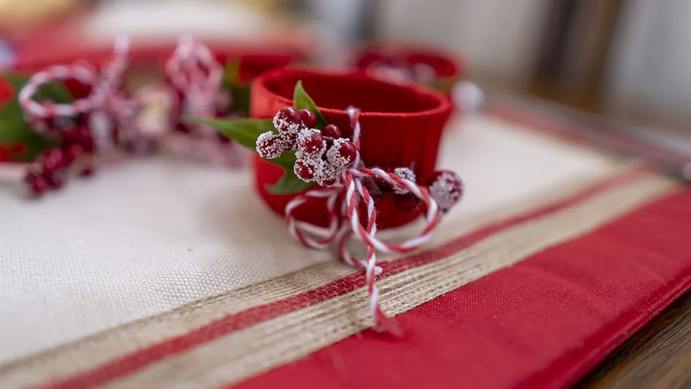 Paper roll napkin ring