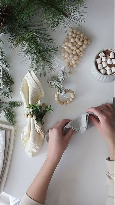 DIY bead napkin ring