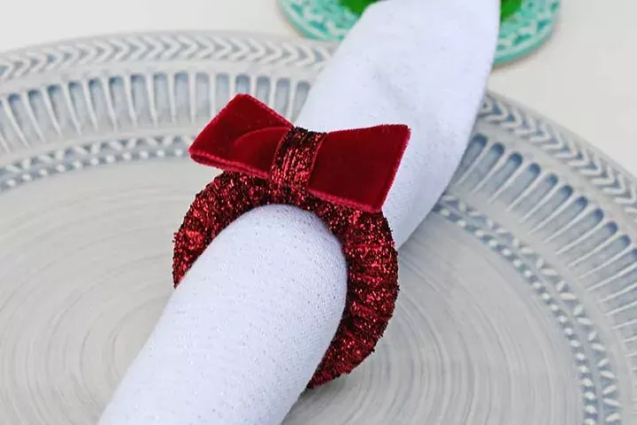 Diy bow napkin ring