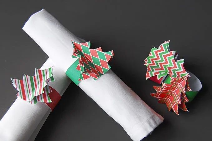 Printable christmas napkin ring